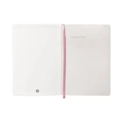CUADERNO CON GOMILLA ANTARTIK NOTES TAPA BLANDA A5 HOJAS RAYAS ROSA PASTEL 80 HOJAS 80 GR FSC