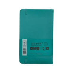 CUADERNO CON GOMILLA ANTARTIK NOTES TAPA DURA A6 HOJAS RAYAS VERDE AGUAMARINA 100 HOJAS 80 GR FSC