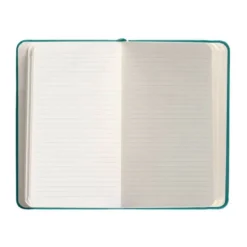 CUADERNO CON GOMILLA ANTARTIK NOTES TAPA DURA A6 HOJAS RAYAS VERDE AGUAMARINA 100 HOJAS 80 GR FSC