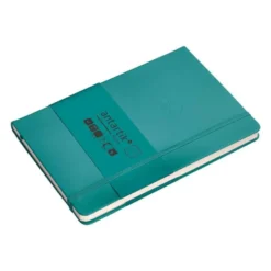 CUADERNO CON GOMILLA ANTARTIK NOTES TAPA DURA A5 HOJAS PUNTOS VERDE AGUAMARINA 100 HOJAS 80 GR FSC