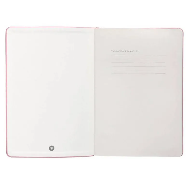 CUADERNO CON GOMILLA ANTARTIK NOTES TAPA DURA A5 HOJAS CUADRICULA ROSA PASTEL 100 HOJAS 80 GR FSC