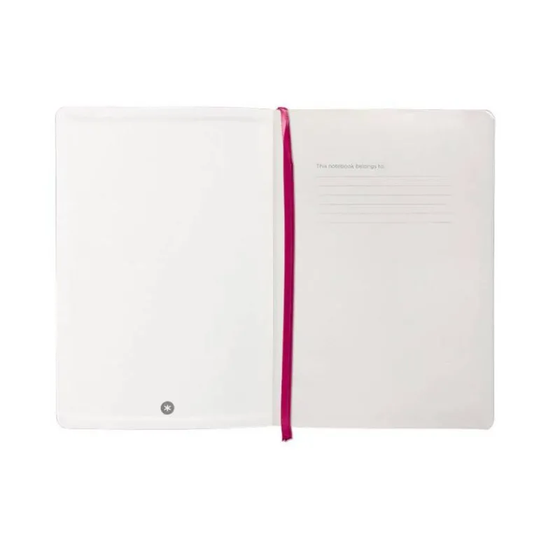 CUADERNO CON GOMILLA ANTARTIK NOTES TAPA BLANDA A5 HOJAS CUADRICULA BURDEOS 80 HOJAS 80 GR FSC