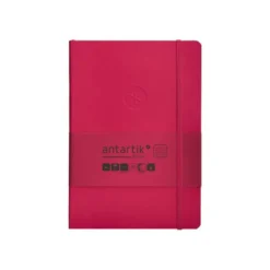 CUADERNO CON GOMILLA ANTARTIK NOTES TAPA BLANDA A5 HOJAS CUADRICULA BURDEOS 80 HOJAS 80 GR FSC