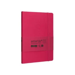 CUADERNO CON GOMILLA ANTARTIK NOTES TAPA BLANDA A5 HOJAS CUADRICULA BURDEOS 80 HOJAS 80 GR FSC