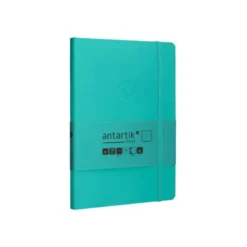 CUADERNO CON GOMILLA ANTARTIK NOTES TAPA BLANDA A5 HOJAS PUNTOS TURQUESA 80 HOJAS 80 GR FSC