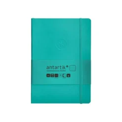 CUADERNO CON GOMILLA ANTARTIK NOTES TAPA BLANDA A5 HOJAS PUNTOS TURQUESA 80 HOJAS 80 GR FSC