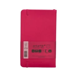 CUADERNO CON GOMILLA ANTARTIK NOTES TAPA DURA A6 HOJAS RAYAS BURDEOS 100 HOJAS 80 GR FSC