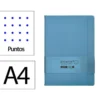 CUADERNO CON GOMILLA ANTARTIK NOTES TAPA DURA A4 HOJAS PUNTOS AZUL CLARO 100 HOJAS 80 GR FSC
