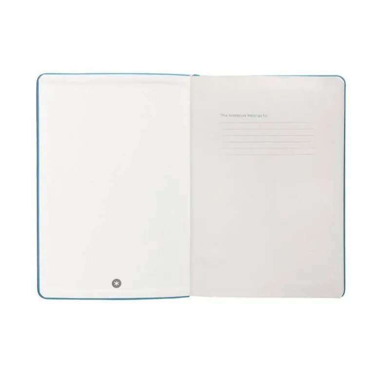 CUADERNO CON GOMILLA ANTARTIK NOTES TAPA DURA A4 HOJAS PUNTOS AZUL CLARO 100 HOJAS 80 GR FSC