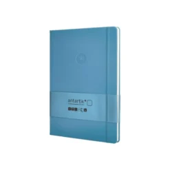 CUADERNO CON GOMILLA ANTARTIK NOTES TAPA DURA A4 HOJAS PUNTOS AZUL CLARO 100 HOJAS 80 GR FSC