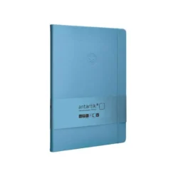 CUADERNO CON GOMILLA ANTARTIK NOTES TAPA DURA A4 HOJAS PUNTOS AZUL CLARO 100 HOJAS 80 GR FSC