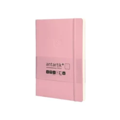 CUADERNO CON GOMILLA ANTARTIK NOTES TAPA BLANDA A5 HOJAS PUNTOS ROSA PASTEL 80 HOJAS 80 GR FSC