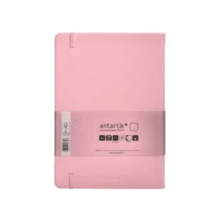 CUADERNO CON GOMILLA ANTARTIK NOTES TAPA DURA A5 HOJAS LISAS ROSA PASTEL 100 HOJAS 80 GR FSC
