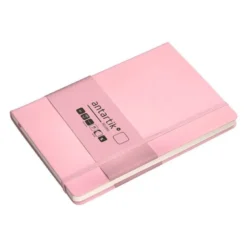 CUADERNO CON GOMILLA ANTARTIK NOTES TAPA DURA A5 HOJAS LISAS ROSA PASTEL 100 HOJAS 80 GR FSC