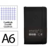 CUADERNO CON GOMILLA ANTARTIK NOTES TAPA DURA A6 HOJAS CUADRICULA NEGRO 100 HOJAS 80 GR FSC