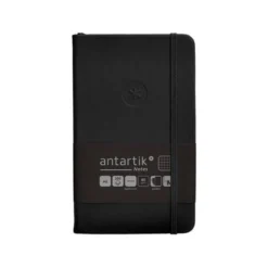 CUADERNO CON GOMILLA ANTARTIK NOTES TAPA DURA A6 HOJAS CUADRICULA NEGRO 100 HOJAS 80 GR FSC