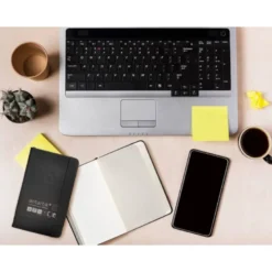 CUADERNO CON GOMILLA ANTARTIK NOTES TAPA DURA A6 HOJAS CUADRICULA NEGRO 100 HOJAS 80 GR FSC