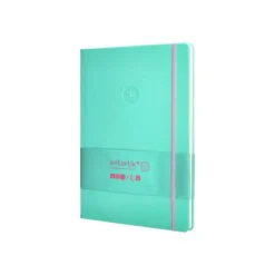 CUADERNO CON GOMILLA ANTARTIK NOTES TAPA DURA A4 HOJAS CUADRICULA ROSA Y TURQUESA 100 HOJAS 80 GR FSC