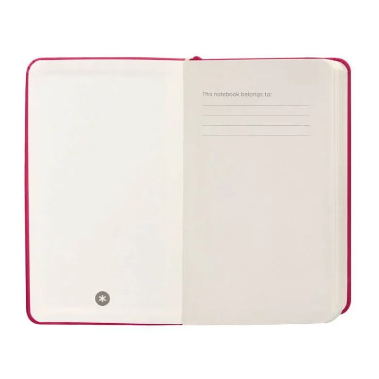 CUADERNO CON GOMILLA ANTARTIK NOTES TAPA DURA DIN A6 HOJAS LISAS BURDEOS 100 HOJAS 80 GR FSC
