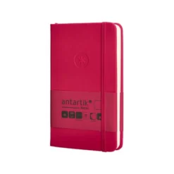 CUADERNO CON GOMILLA ANTARTIK NOTES TAPA DURA DIN A6 HOJAS LISAS BURDEOS 100 HOJAS 80 GR FSC