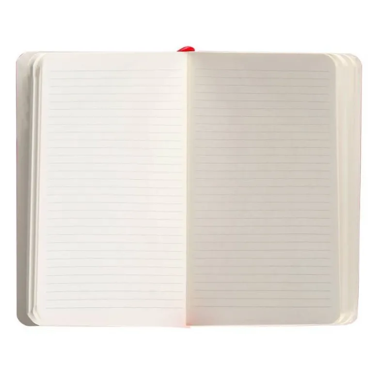CUADERNO CON GOMILLA ANTARTIK NOTES TAPA BLANDA A6 RAYAS ROJO 100 HOJAS 80 GR FSC