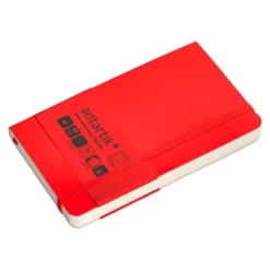 CUADERNO CON GOMILLA ANTARTIK NOTES TAPA BLANDA A6 RAYAS ROJO 100 HOJAS 80 GR FSC
