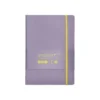 CUADERNO CON GOMILLA ANTARTIK NOTES TAPA BLANDA A5 HOJAS CUADRICULA MORADO Y AMARILLO 80 HOJAS 80 GR FSC