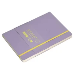 CUADERNO CON GOMILLA ANTARTIK NOTES TAPA BLANDA A5 HOJAS CUADRICULA MORADO Y AMARILLO 80 HOJAS 80 GR FSC