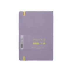 CUADERNO CON GOMILLA ANTARTIK NOTES TAPA BLANDA A5 HOJAS CUADRICULA MORADO Y AMARILLO 80 HOJAS 80 GR FSC