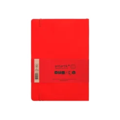 CUADERNO CON GOMILLA ANTARTIK NOTES TAPA BLANDA A5 HOJAS RAYAS ROJO 80 HOJAS 80 GR FSC