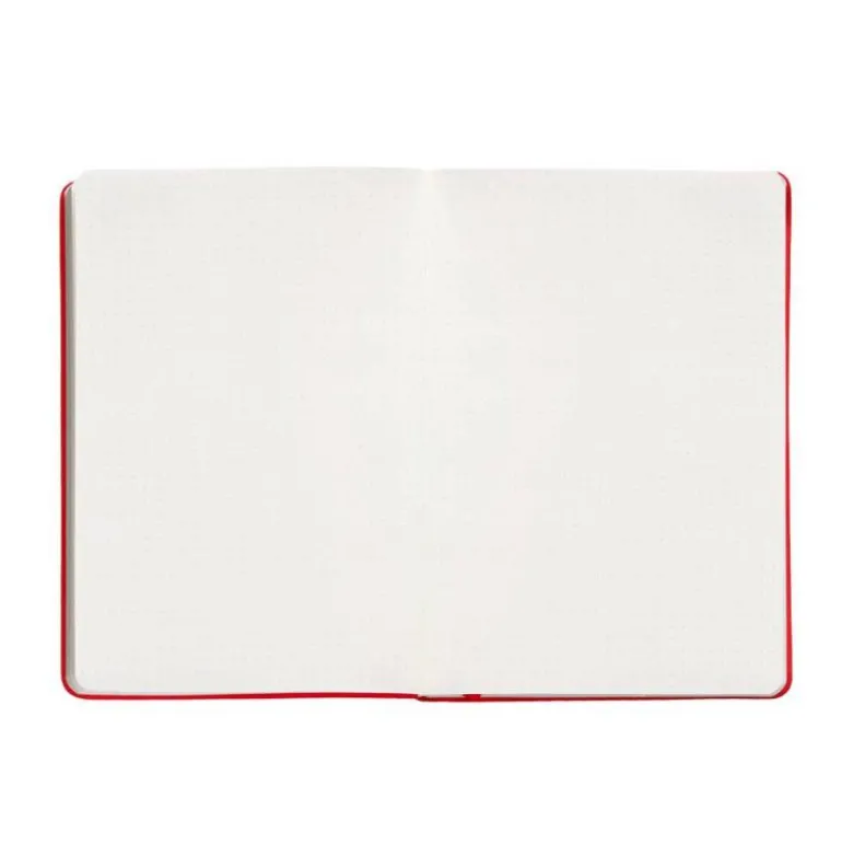 CUADERNO CON GOMILLA ANTARTIK NOTES TAPA DURA A4 HOJAS PUNTOS ROJO 100 HOJAS 80 GR FSC