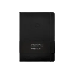 CUADERNO CON GOMILLA ANTARTIK NOTES TAPA DURA A4 HOJAS RAYAS NEGRO 100 HOJAS 80 GR FSC