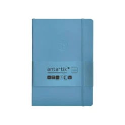 CUADERNO CON GOMILLA ANTARTIK NOTES TAPA BLANDA A5 HOJAS RAYAS AZUL CLARO 80 HOJAS 80 GR FSC