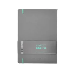 CUADERNO CON GOMILLA ANTARTIK NOTES TAPA DURA A4 HOJAS PUNTOS GRIS Y TURQUESA 100 HOJAS 80 GR FSC