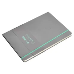 CUADERNO CON GOMILLA ANTARTIK NOTES TAPA DURA A4 HOJAS PUNTOS GRIS Y TURQUESA 100 HOJAS 80 GR FSC