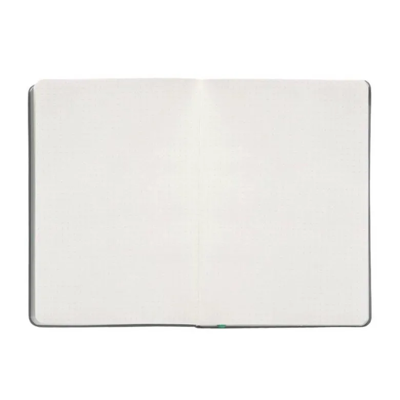 CUADERNO CON GOMILLA ANTARTIK NOTES TAPA DURA A4 HOJAS PUNTOS GRIS Y TURQUESA 100 HOJAS 80 GR FSC
