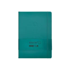 CUADERNO CON GOMILLA ANTARTIK NOTES TAPA DURA A4 HOJAS PUNTOS VERDE AGUAMARINA 100 HOJAS 80 GR FSC