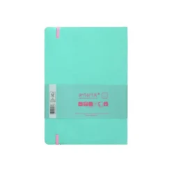 CUADERNO CON GOMILLA ANTARTIK NOTES TAPA BLANDA A5 HOJAS RAYAS ROSA Y TURQUESA 80 HOJAS 80 GR FSC