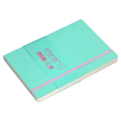 CUADERNO CON GOMILLA ANTARTIK NOTES TAPA BLANDA A5 HOJAS RAYAS ROSA Y TURQUESA 80 HOJAS 80 GR FSC