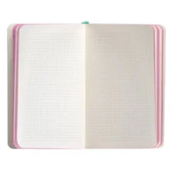 CUADERNO CON GOMILLA ANTARTIK NOTES TAPA BLANDA A6 CUADRICULA ROSA Y TURQUESA 100 HOJAS 80 GR FSC