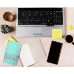 CUADERNO CON GOMILLA ANTARTIK NOTES TAPA BLANDA A6 CUADRICULA ROSA Y TURQUESA 100 HOJAS 80 GR FSC