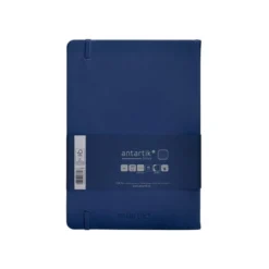 CUADERNO CON GOMILLA ANTARTIK NOTES TAPA DURA A5 HOJAS RAYAS AZUL MARINO 100 HOJAS 80 GR FSC