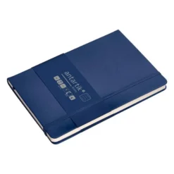 CUADERNO CON GOMILLA ANTARTIK NOTES TAPA DURA A5 HOJAS RAYAS AZUL MARINO 100 HOJAS 80 GR FSC