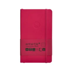 CUADERNO CON GOMILLA ANTARTIK NOTES TAPA BLANDA A6 RAYAS BURDEOS 100 HOJAS 80 GR FSC