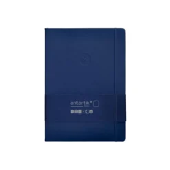 CUADERNO CON GOMILLA ANTARTIK NOTES TAPA DURA A4 HOJAS LISAS AZUL MARINO 100 HOJAS 80 GR FSC