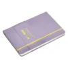 CUADERNO CON GOMILLA ANTARTIK NOTES TAPA DURA A5 HOJAS RAYAS MORADO Y AMARILLO 100 HOJAS 80 GR FSC