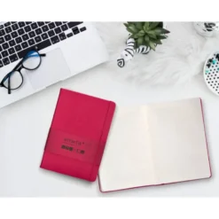 CUADERNO CON GOMILLA ANTARTIK NOTES TAPA DURA A5 HOJAS CUADRICULA BURDEOS 100 HOJAS 80 GR FSC