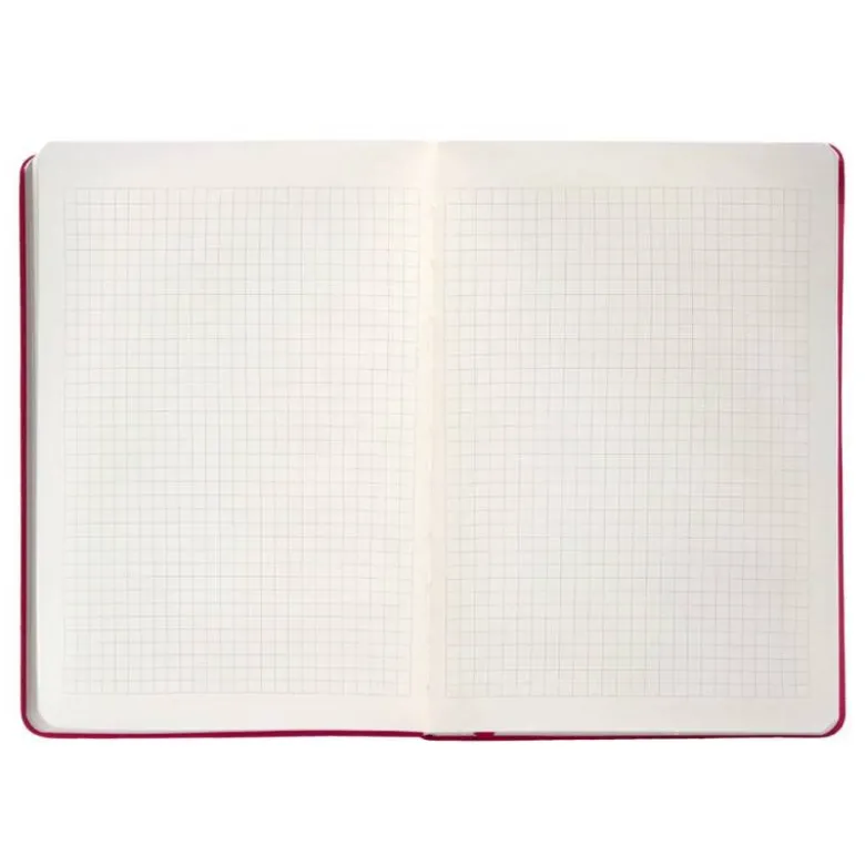 CUADERNO CON GOMILLA ANTARTIK NOTES TAPA DURA A5 HOJAS CUADRICULA BURDEOS 100 HOJAS 80 GR FSC