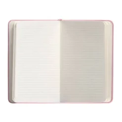 CUADERNO CON GOMILLA ANTARTIK NOTES TAPA DURA A6 HOJAS RAYAS ROSA PASTEL 100 HOJAS 80 GR FSC