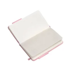 CUADERNO CON GOMILLA ANTARTIK NOTES TAPA DURA A6 HOJAS RAYAS ROSA PASTEL 100 HOJAS 80 GR FSC
